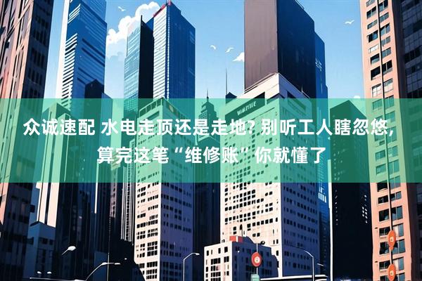 众诚速配 水电走顶还是走地? 别听工人瞎忽悠, 算完这笔“维修账”你就懂了