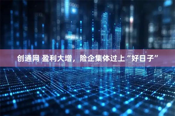 创通网 盈利大增，险企集体过上“好日子”